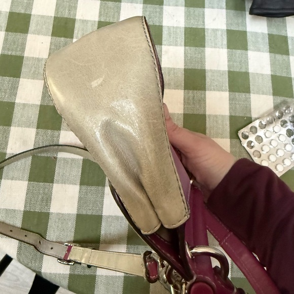 COACH mini Willis legacy in berry and tan/cream color way. - Picture 10 of 11